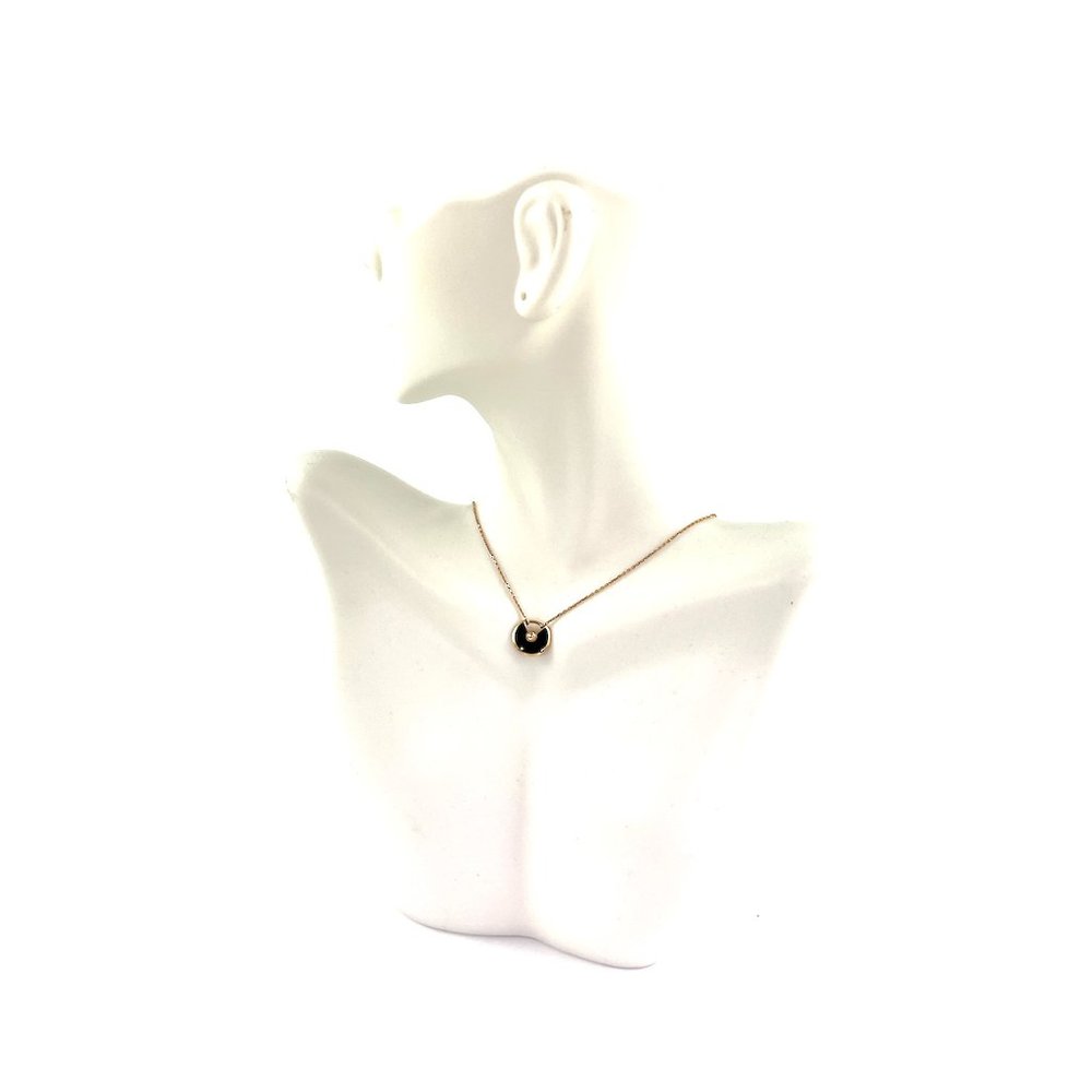 Authentic Cartier Amulette De Cartier XS Onyx Diamond Pendant Necklace - Picture 2 of 9